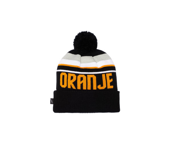 Back side of Netherlands Proud Beanie with ORANJE on the hat